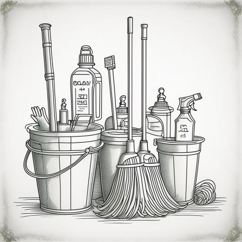 Sanitizing setup - Pencil Art